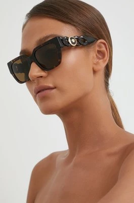 Versace Okulary przeciwsłoneczne damskie kolor brązowy 0VE4409