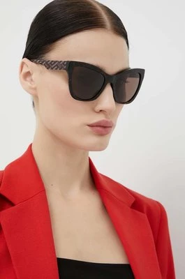 Versace okulary przeciwsłoneczne damskie kolor brązowy 0VE4417U