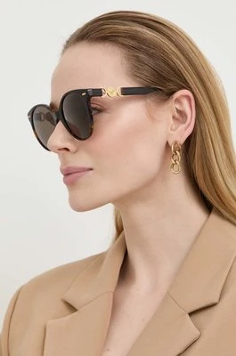 Versace okulary przeciwsłoneczne damskie kolor brązowy 0VE4442