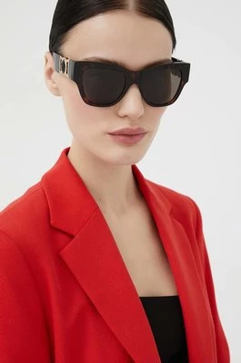 Versace okulary przeciwsłoneczne damskie kolor brązowy 0VE4415U
