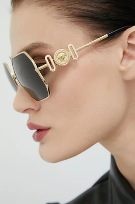 Versace okulary przeciwsłoneczne damskie kolor czarny 0VE2248