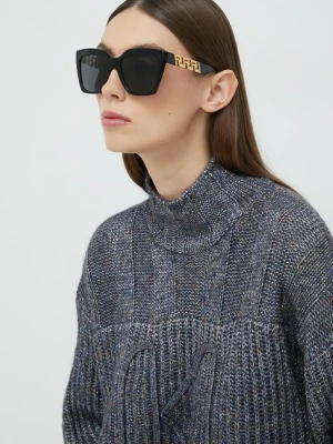 Versace okulary przeciwsłoneczne damskie kolor czarny 0VE4418