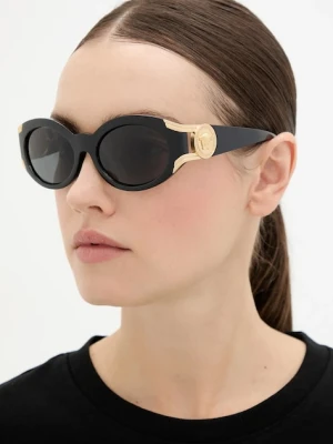 Versace okulary przeciwsłoneczne damskie kolor czarny 0VE4503U