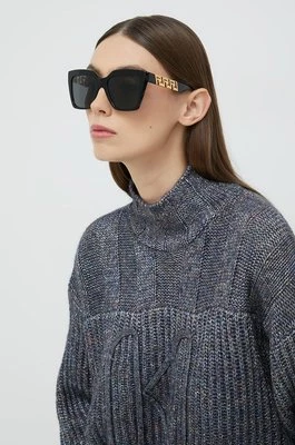 Versace okulary przeciwsłoneczne damskie kolor czarny 0VE4418