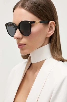 Versace okulary przeciwsłoneczne damskie kolor czarny 0VE4442