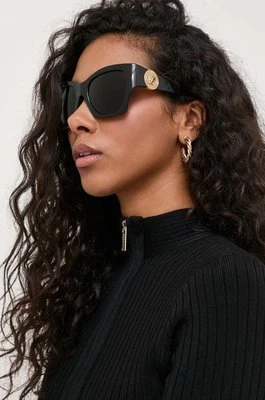 Versace okulary przeciwsłoneczne damskie kolor czarny 0VE4452