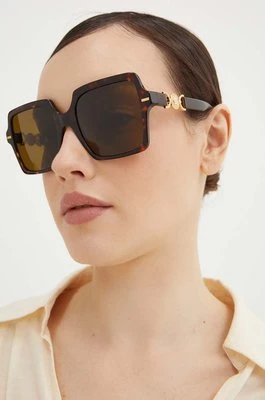 Versace okulary przeciwsłoneczne damskie kolor czarny 0VE4441