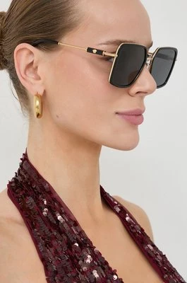 Versace okulary przeciwsłoneczne damskie kolor czarny