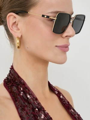 Versace okulary przeciwsłoneczne damskie kolor czarny