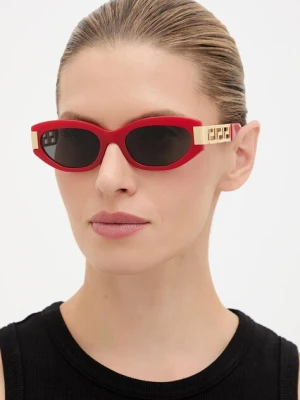 Versace okulary przeciwsłoneczne damskie kolor czerwony 0VE4501