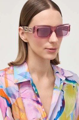 Versace okulary przeciwsłoneczne damskie kolor różowy 0VE4444U