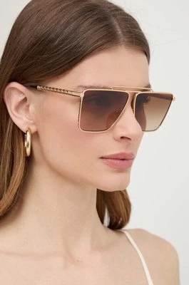 Versace okulary przeciwsłoneczne damskie kolor złoty 0VE2266