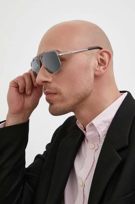 Versace okulary przeciwsłoneczne męskie kolor szary 0VE2242