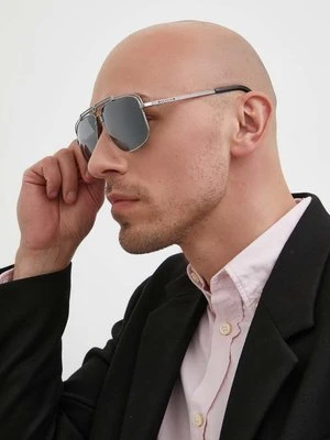 Versace okulary przeciwsłoneczne męskie kolor szary 0VE2242