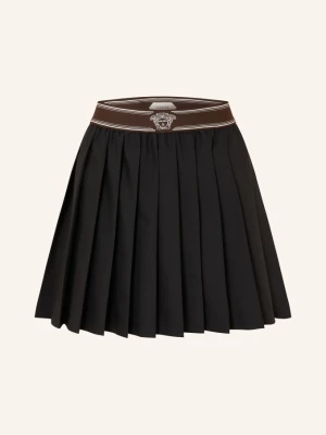 Versace Plisowana Spódnica schwarz czarny