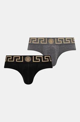 Versace slipy 2-pack męskie kolor czarny AU10180 1A10011