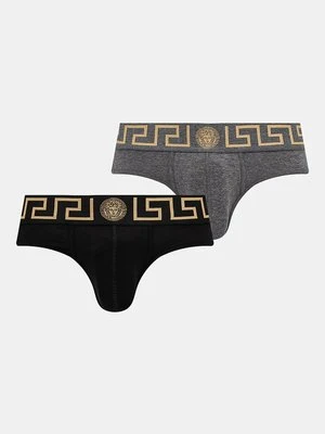 Versace slipy 2-pack męskie kolor czarny AU10180 1A10011