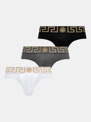 Versace slipy 3-pack męskie kolor szary AU10327 1A10011