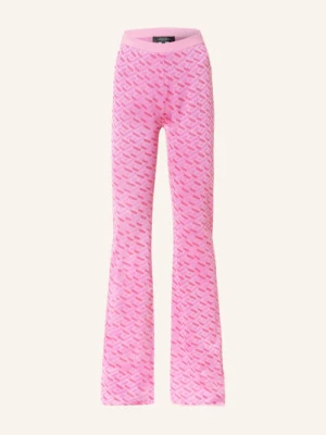 Versace Spodnie Z Dzianiny La Greca Z Dodatkiem Jedwabiu pink