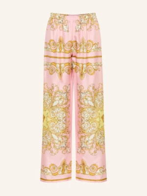 Versace Spodnie Z Jedwabiu Typu Marlene rosa