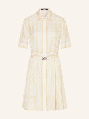 Versace Sukienka Koszulowa Z Jedwabiu gold