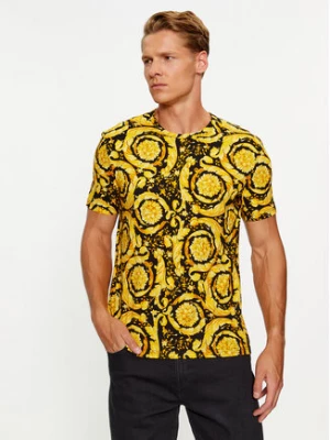 Versace T-Shirt 1000959 Żółty Regular Fit