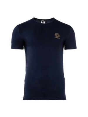 Versace T-Shirt AUU01005 1A1001 Granatowy Regular Fit