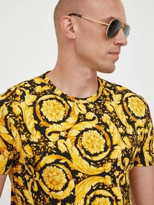 Versace t-shirt męski kolor czarny wzorzysty 1000959 1A00515