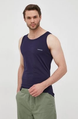 Versace t-shirt męski kolor granatowy AUU04022
