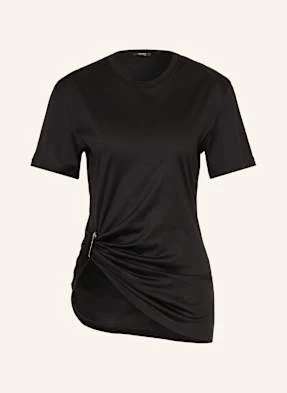 Versace T-Shirt Z Dodatkiem Jedwabiu schwarz