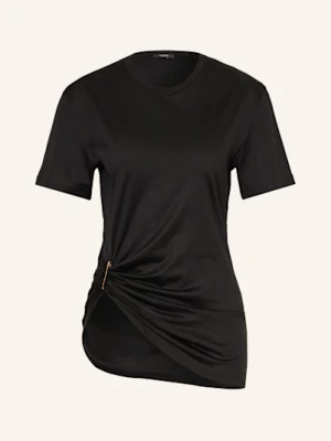 Versace T-Shirt Z Dodatkiem Jedwabiu schwarz