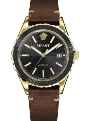 Versace zegarek męski kolor brązowy VEQCA0224