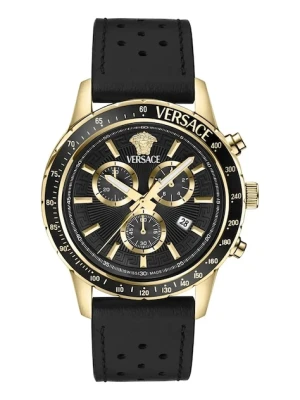 Versace zegarek męski kolor czarny VEZCA0224