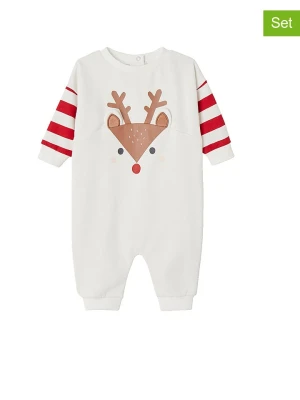 vertbaudet 2-częściowy zestaw w kolorze białym ze wzorem rozmiar: 86