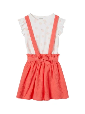 vertbaudet 2-częściowy zestaw w kolorze pomarańczowo-białym rozmiar: 140