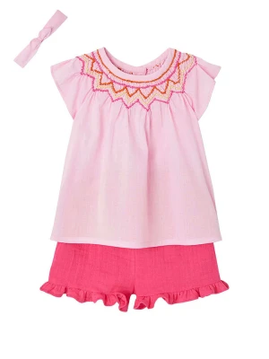 vertbaudet 3-częściowy zestaw w kolorze różowym rozmiar: 80