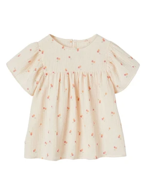 vertbaudet Bluzka w kolorze beżowym rozmiar: 128