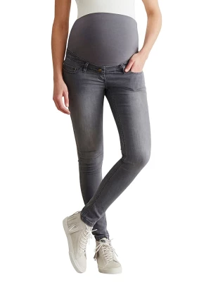 vertbaudet Ciążowe dżinsy - Slim fit - w kolorze szarym rozmiar: 42