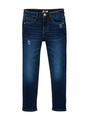 vertbaudet Dżinsy - Slim fit - w kolorze niebieskim rozmiar: 164