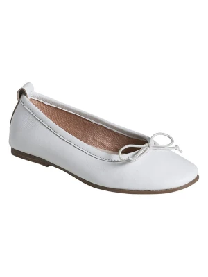 vertbaudet Skórzane baleriny w kolorze białym rozmiar: 30