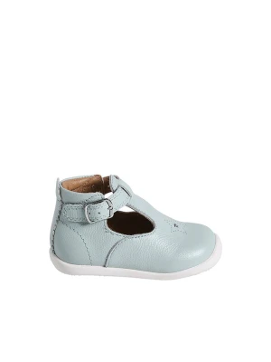 vertbaudet Skórzane buty w kolorze błękitnym do nauki chodzenia rozmiar: 20