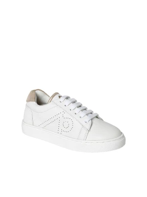 vertbaudet Skórzane sneakersy w kolorze białym rozmiar: 31
