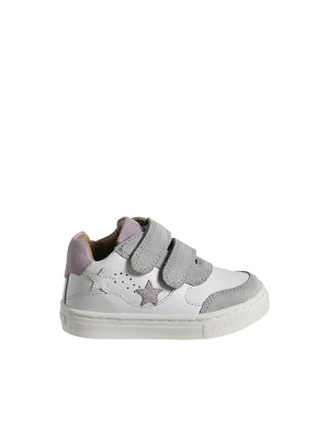 vertbaudet Skórzane sneakersy w kolorze szaro-białym rozmiar: 21