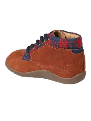 vertbaudet Skórzane trzewiki w kolorze jasnobrązowym rozmiar: 23