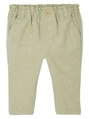 vertbaudet Spodnie sztruksowe w kolorze szarozielonym rozmiar: 68