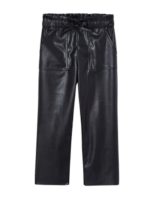 vertbaudet Spodnie w kolorze czarnym ze skóry syntetycznej rozmiar: 152