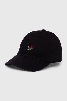 Vertere Berlin czapka z daszkiem bawełniana V ROSE kolor czarny z aplikacją VER C04
