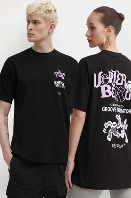 Vertere Berlin t-shirt bawełniany kolor czarny wzorzysty VER T229