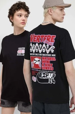 Vertere Berlin t-shirt bawełniany kolor czarny z nadrukiem VER T225