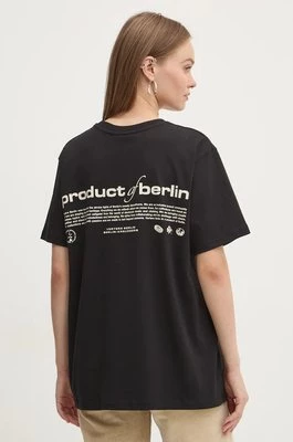 Vertere Berlin t-shirt bawełniany kolor czarny z nadrukiem VER T252